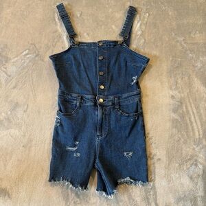 Cello Y2K Grunge Fringe Boho Overalls Sz M